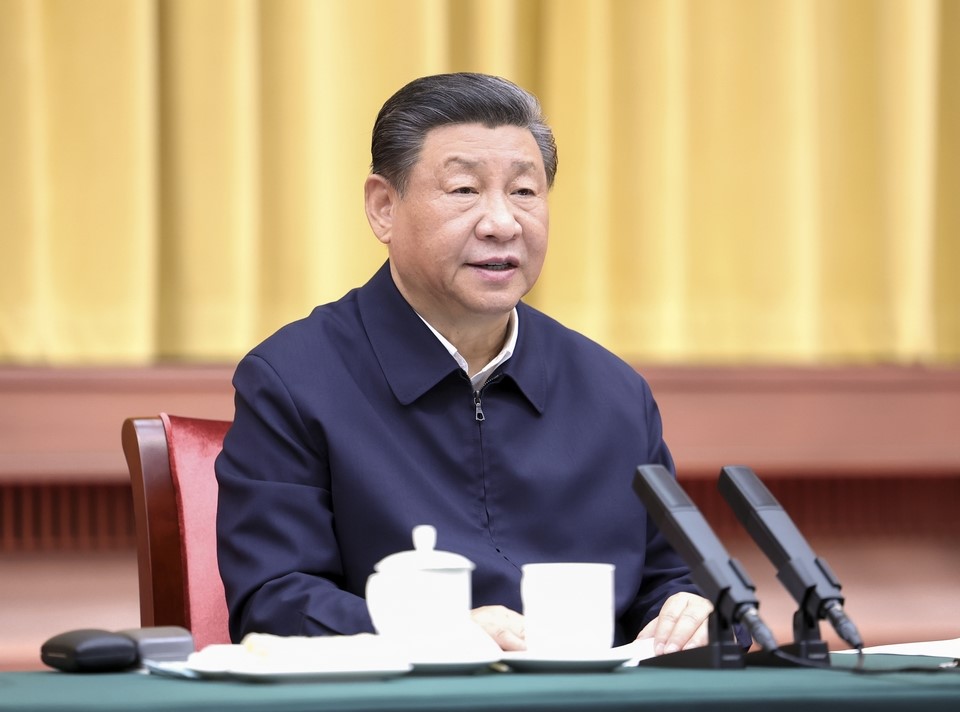 2024年3月20日下午，中共中央總書記、國家主席、中央軍委主席習(xí)近平在湖南省長沙市主持召開新時(shí)代推動(dòng)中部地區(qū)崛起座談會(huì)并發(fā)表重要講話。新華社記者 鞠鵬 攝 